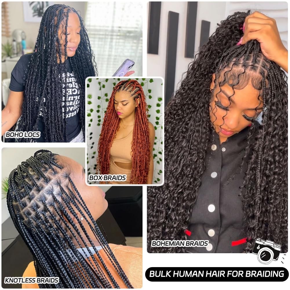 Aailvmey Boho Hair For Braiding 110G 2 100 Human Braiding Hair For Boho Braids