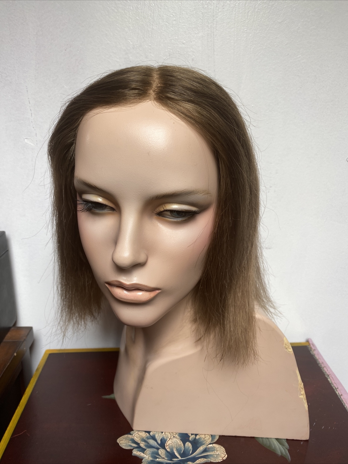 The Hair Mama Dark Blonde Human Hair Lace Front Hand Tied Wig Size Small