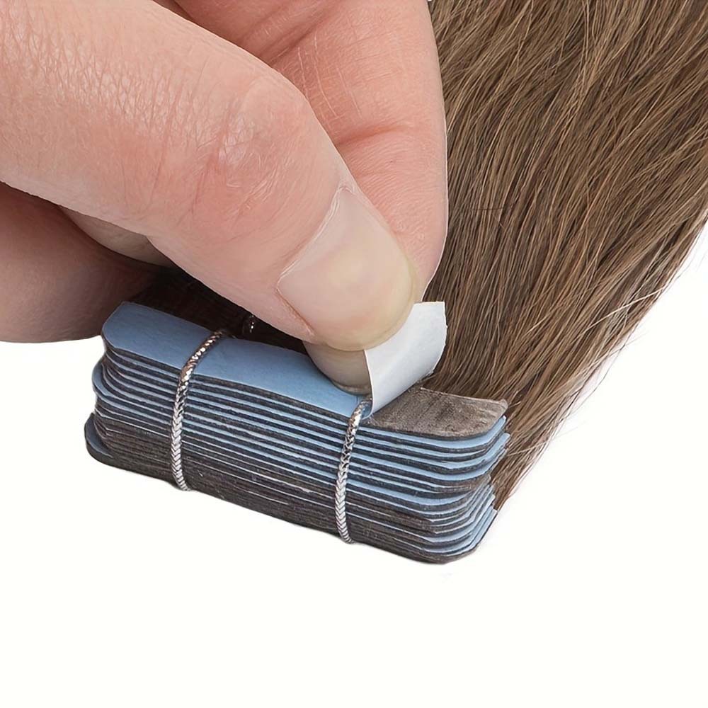 High-Quality Soft Glossy 20-Piece Tape In Hair Extensions – 100% Remy Human Hair