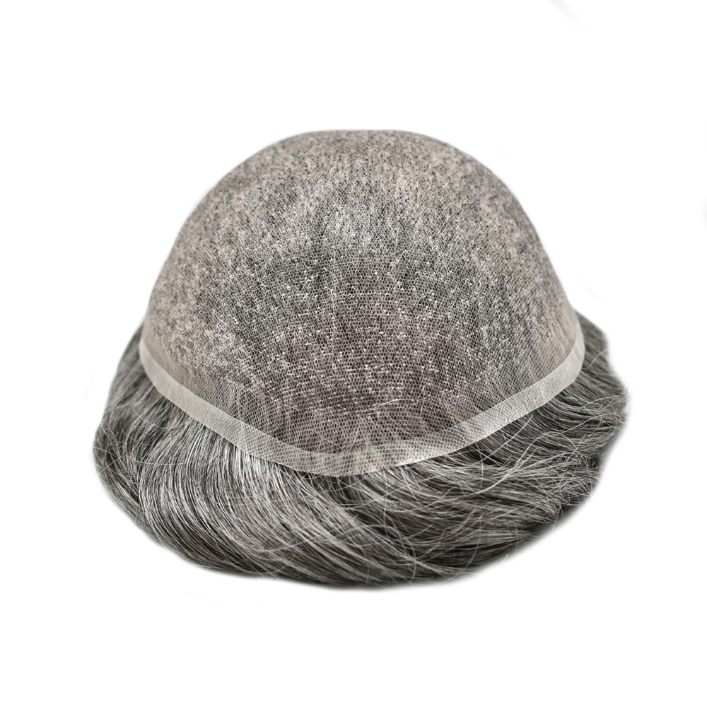 Full Swiss Lace Mens Toupee Light Density Human Hair System Replacement for Men