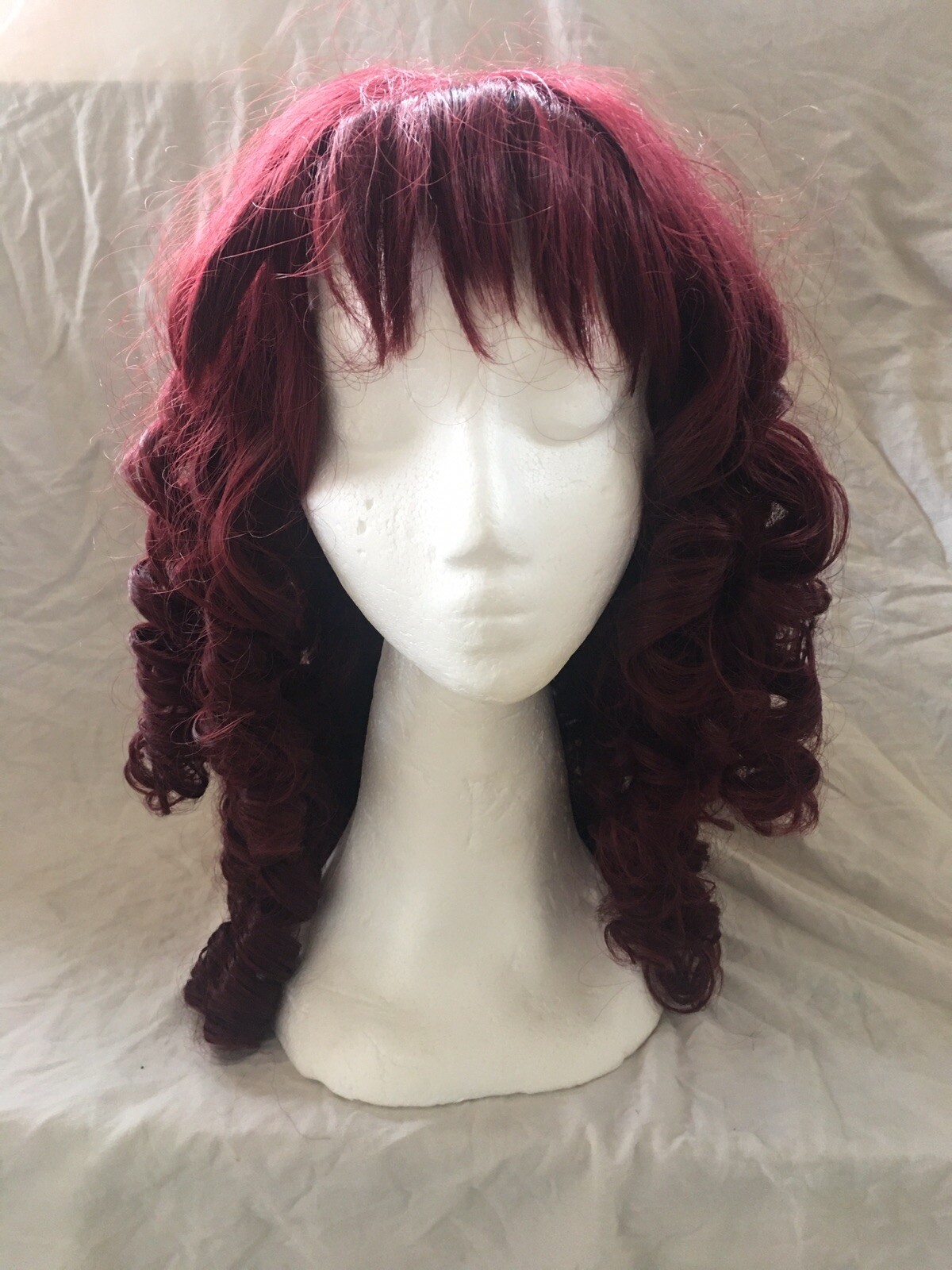 Rockstar Wigs Cosplay Pin-up Curly-Red/Burgundy, ￼One Size Fits Most