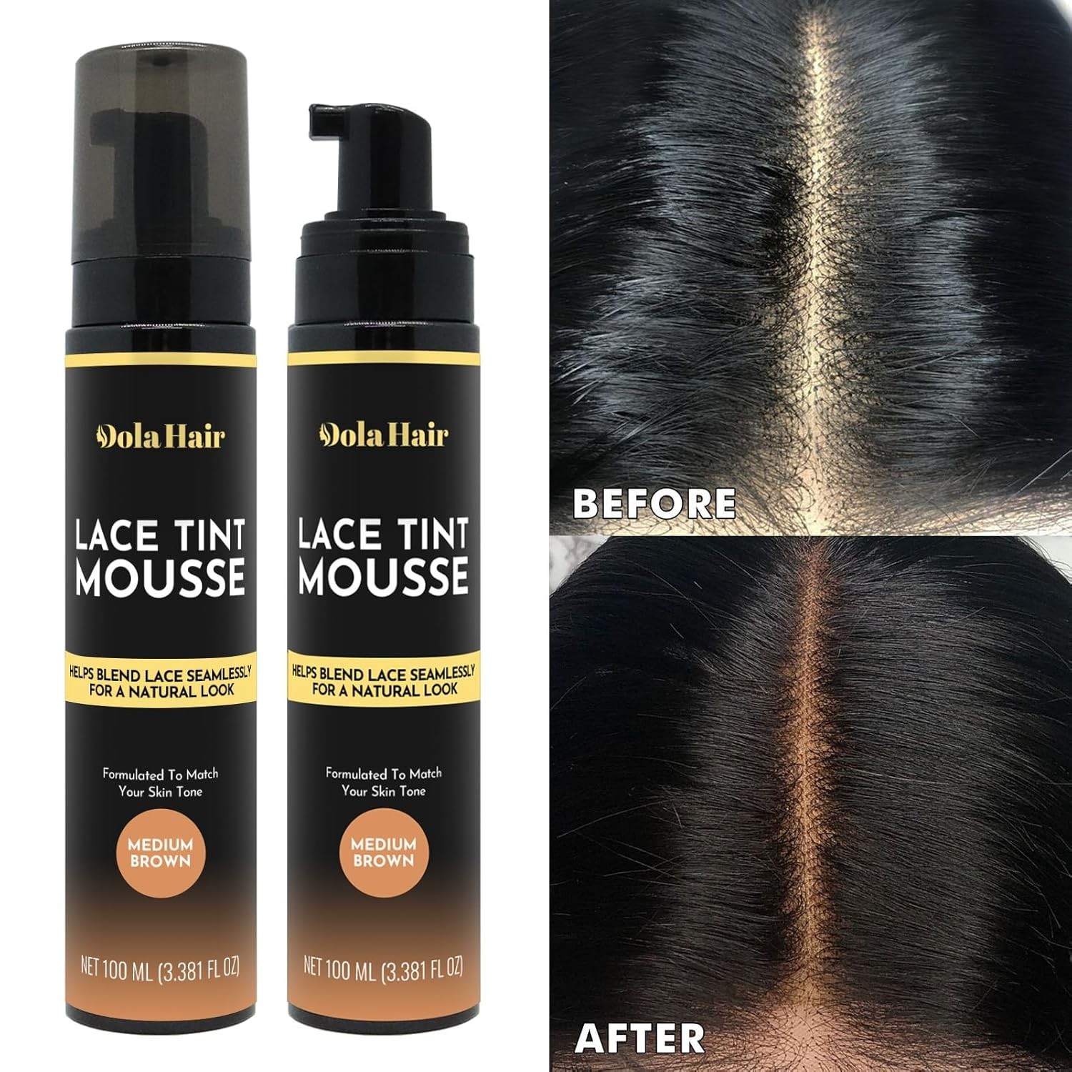 Wig Adhesive Kit Featuring Lace Tint Mousse, Waterproof Glue & Control Stick