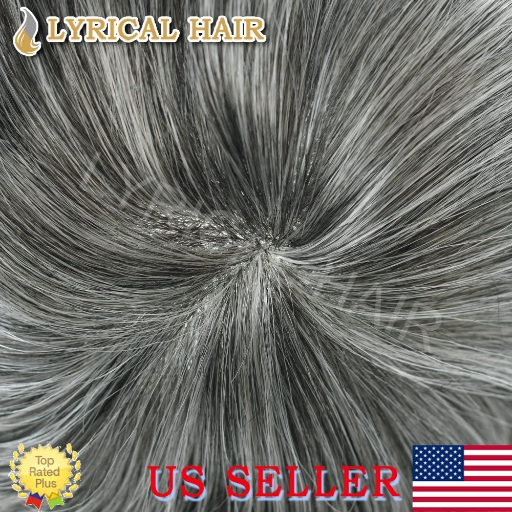 Mens Toupee Human Hair Injection PU Skin 0.10mm Natural Durable Hairpiece System