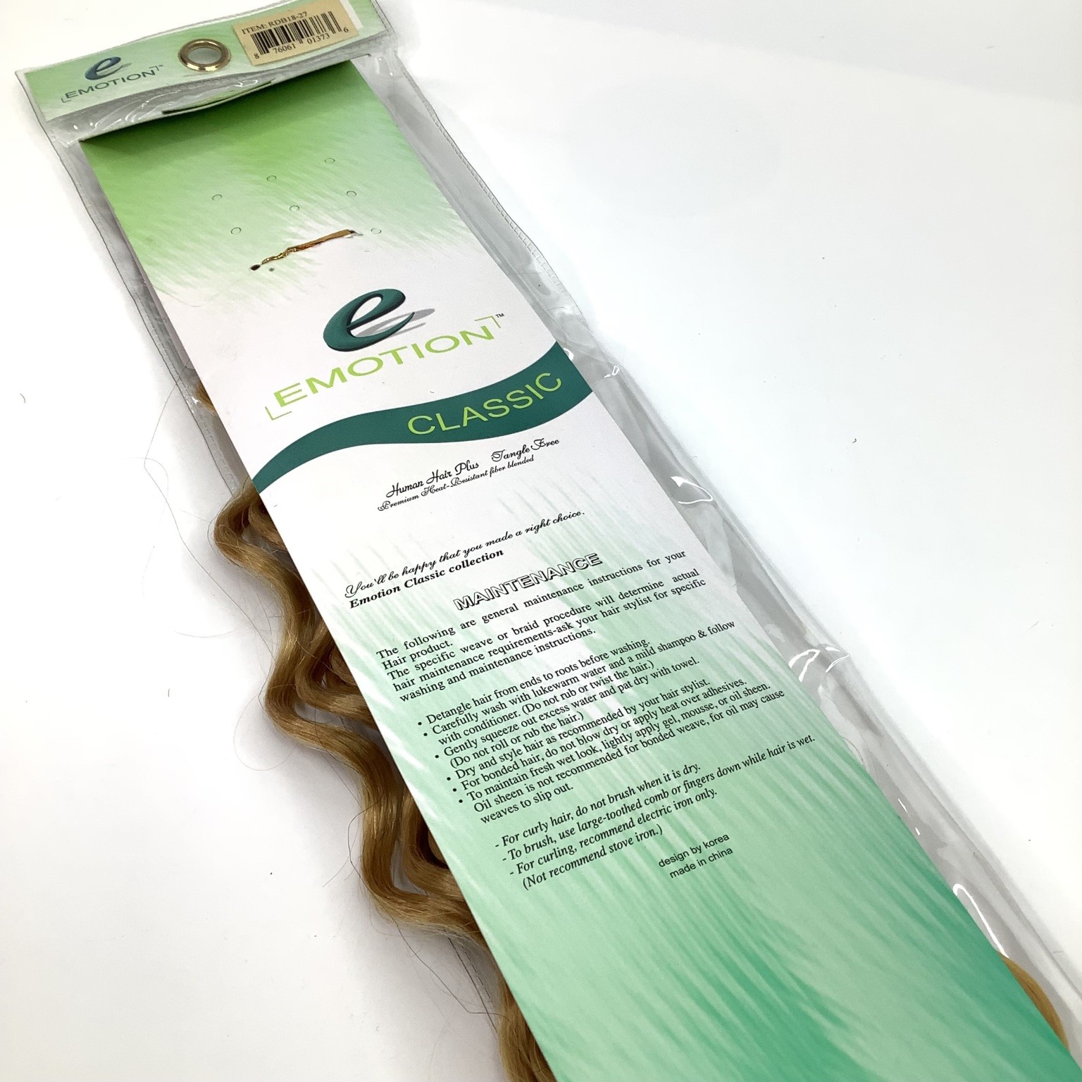 EMOTION RDB-18 Ripple Deep Bulk Human Hair Extension Color 27 18″ Braiding