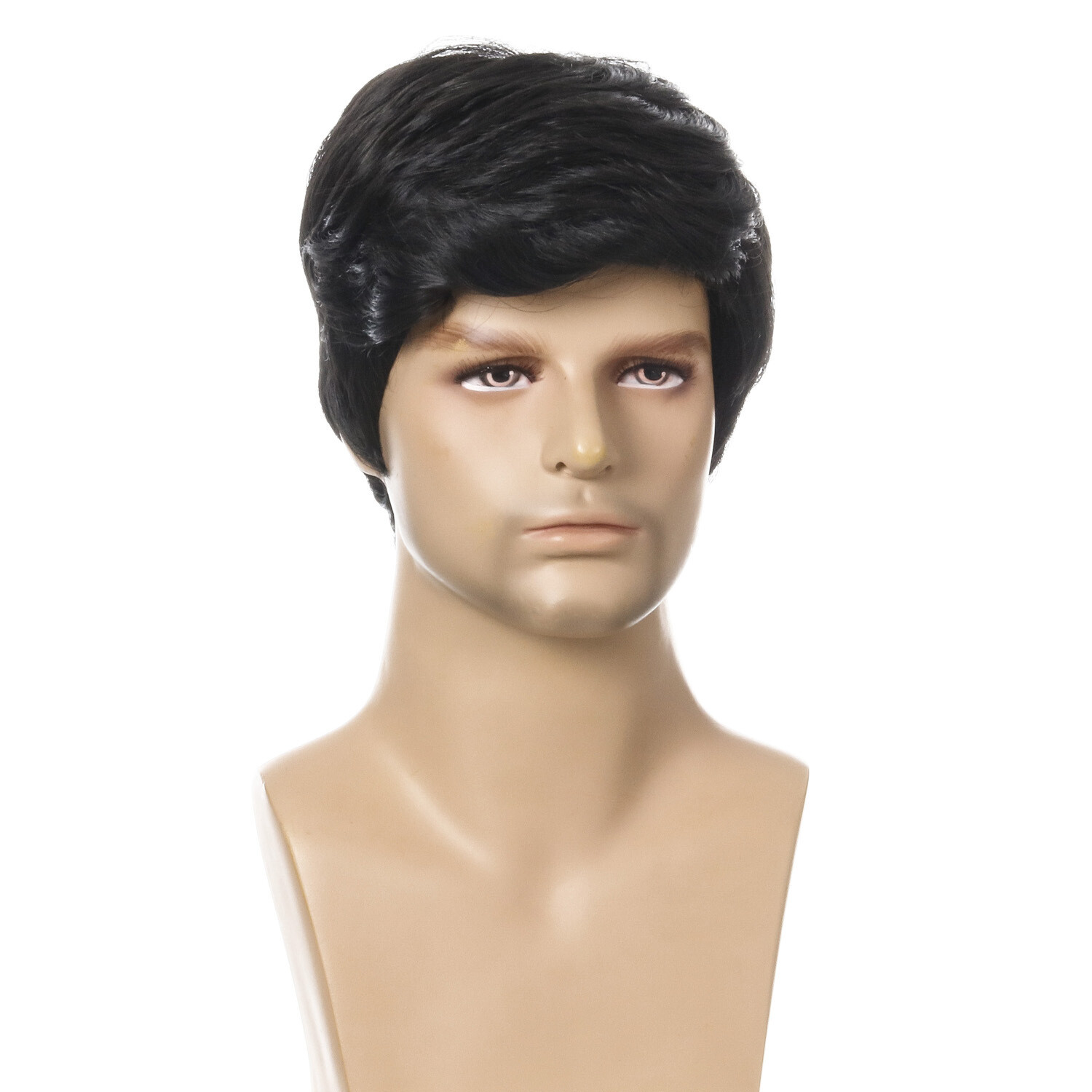 Handsome Men’s Wig Short Little Wavy Synthetic Hair Heat Resistant Natural Look