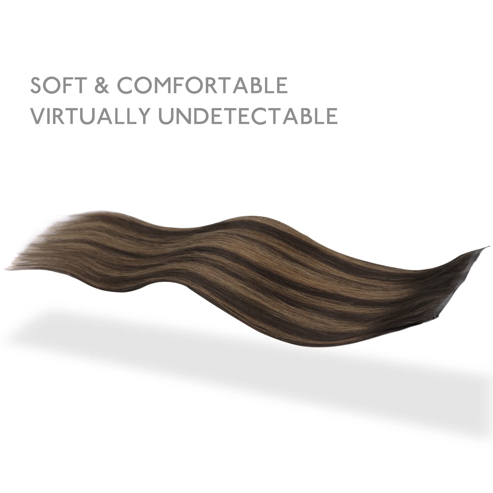 Wennalife Lace Seamless Clip In Hair Extensions Human Hair 7Pcs Ultra Invisible