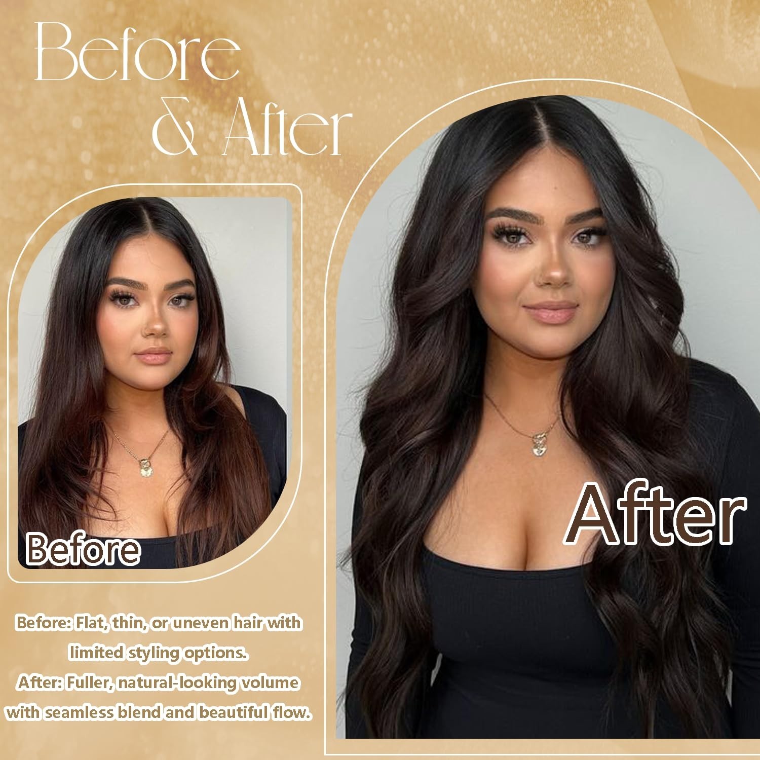 7pcs #2 Dark Brown Silky Clip in Remy Real Human Hair Extensions 15 Inches 75g