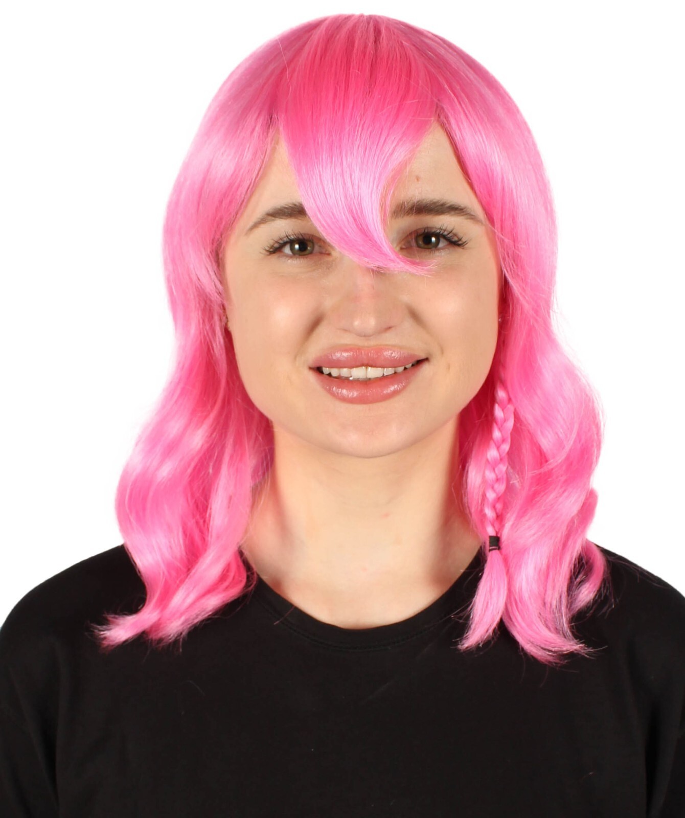 HPO Adult Unisex Visual Novel Adventure Game Bob-styled Pink Wig HW-7049