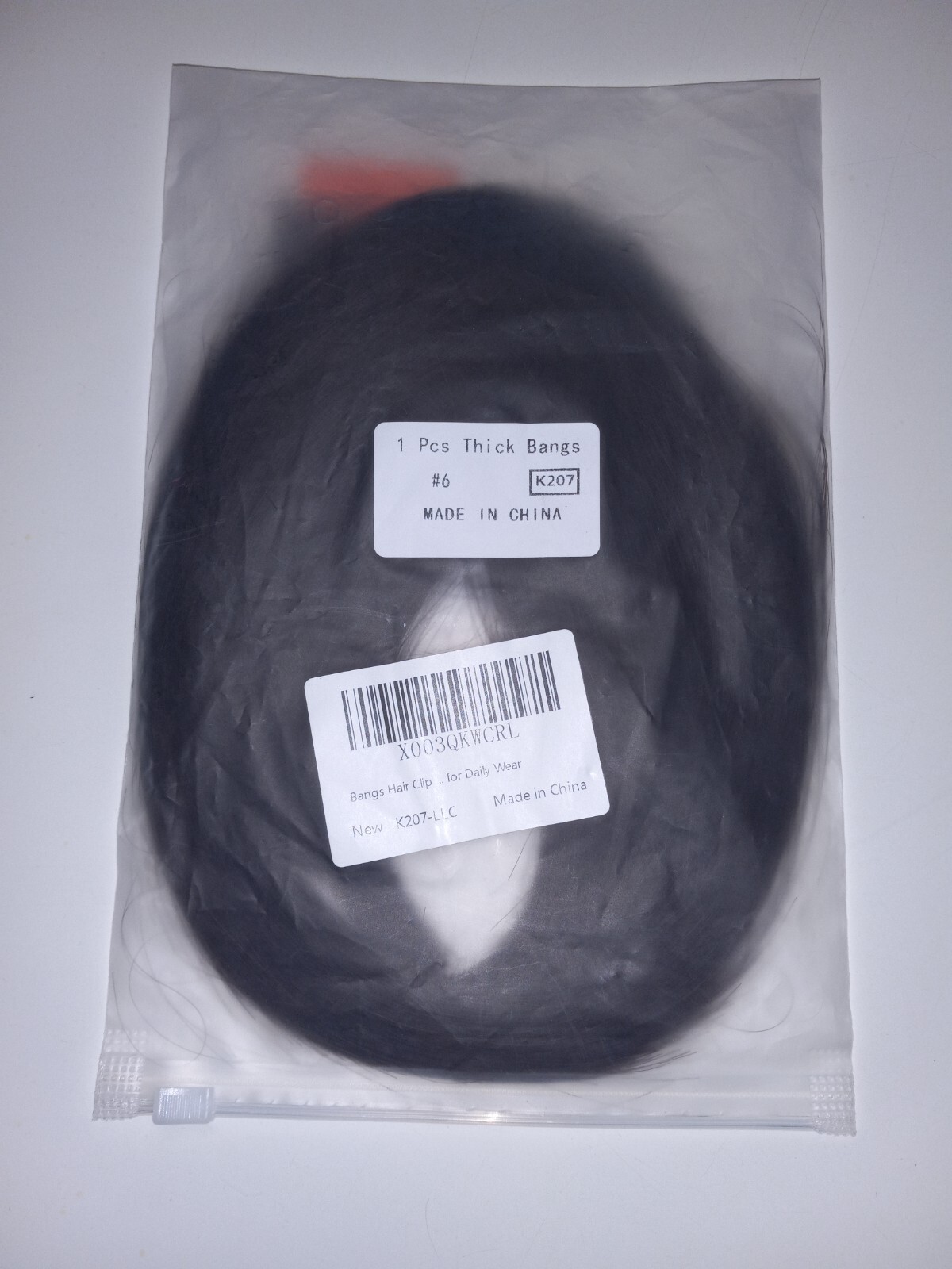 1 piece Thick Bang in Hair Clip, Dark Brown, NEW K207-LLC