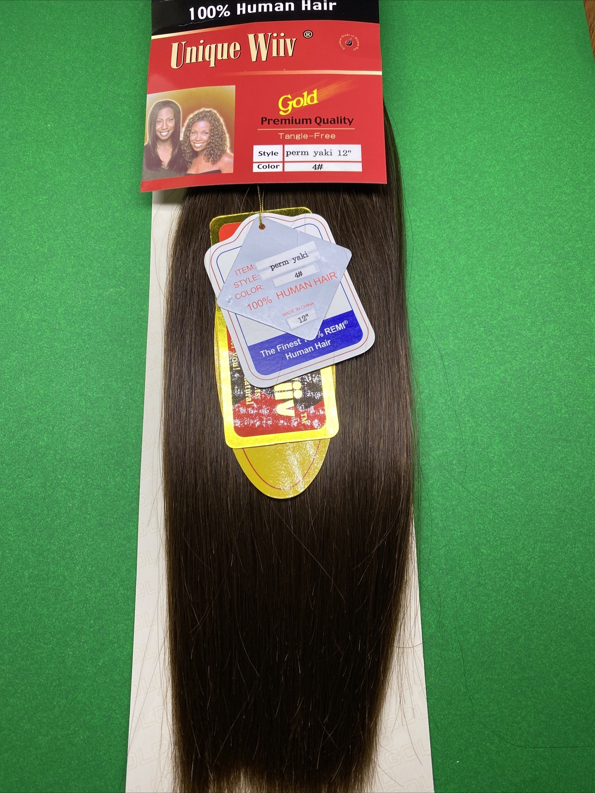 Unique_Wiiv_100% Human Hair SILKY WEAVE_12″_#4_by BOHYME