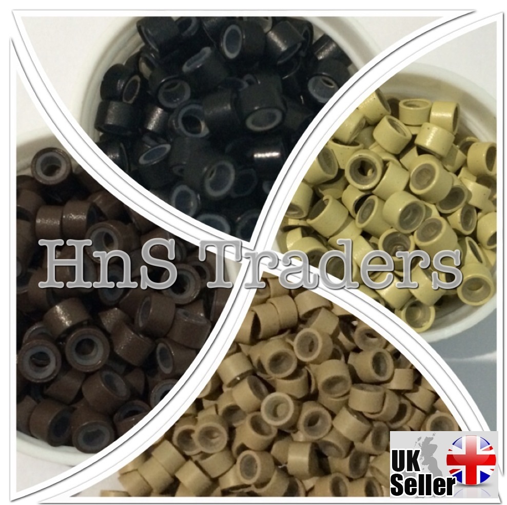 4.5mm Micro Ring Silicone Lined Loop Hair Clips Beads NEW**QUALITY GUARANTEED**