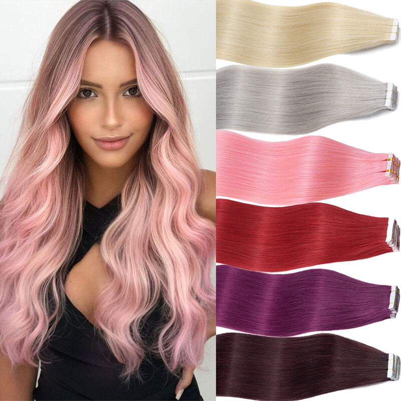 150G Tape In Remy Skin Weft 100% Human Hair Extensions Invisible THICK Balayage