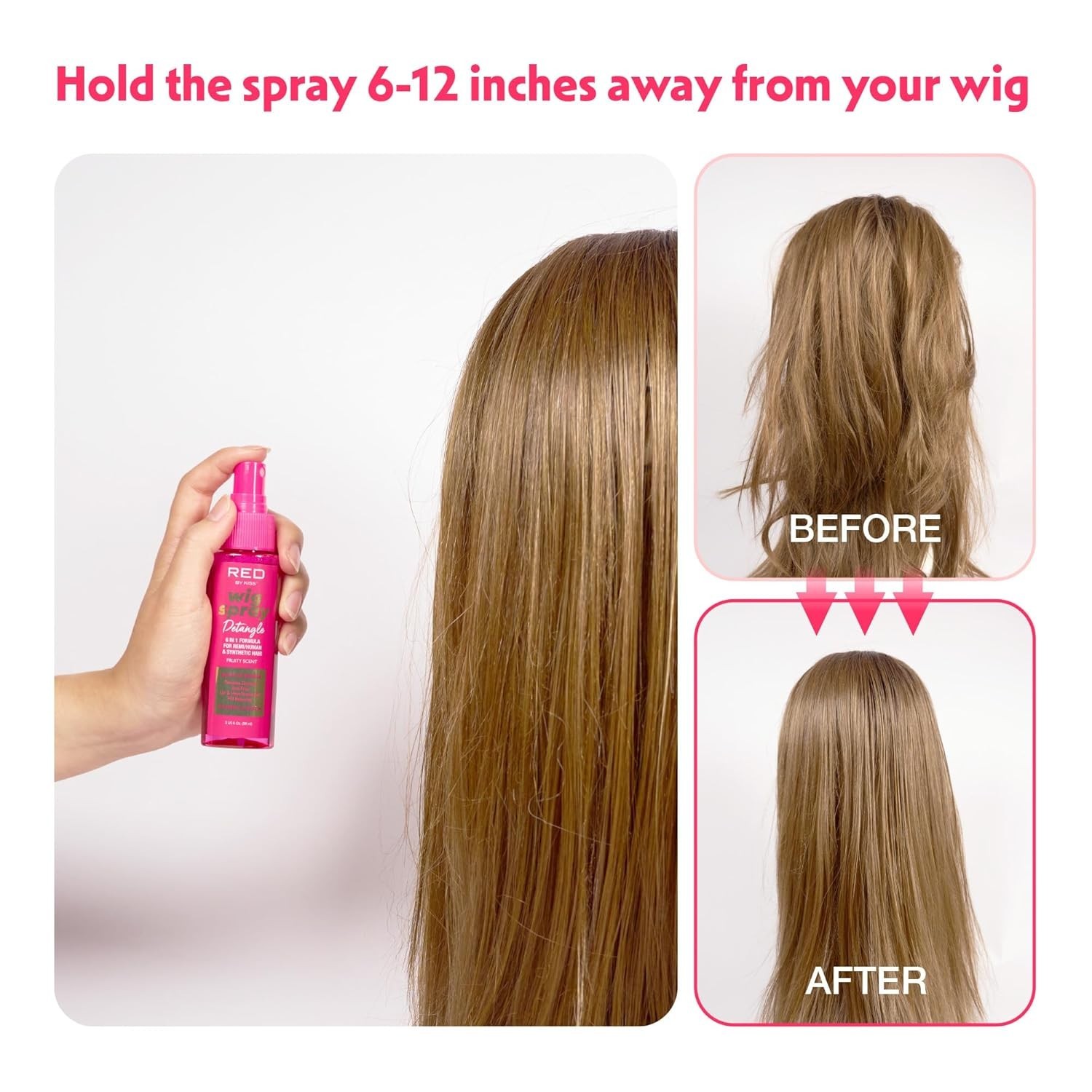 Wig Care Spray – 6-in-1 Formula for Radiance, Detangling & Protection