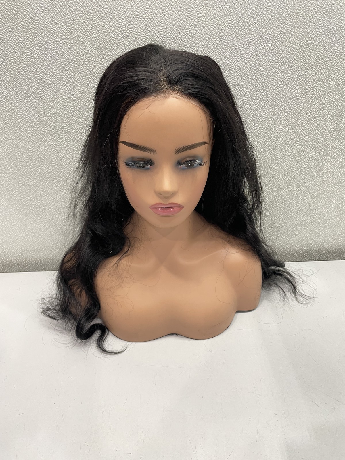 Durya Natural Black 250% Density Human Hair Lace Front Wig 26″