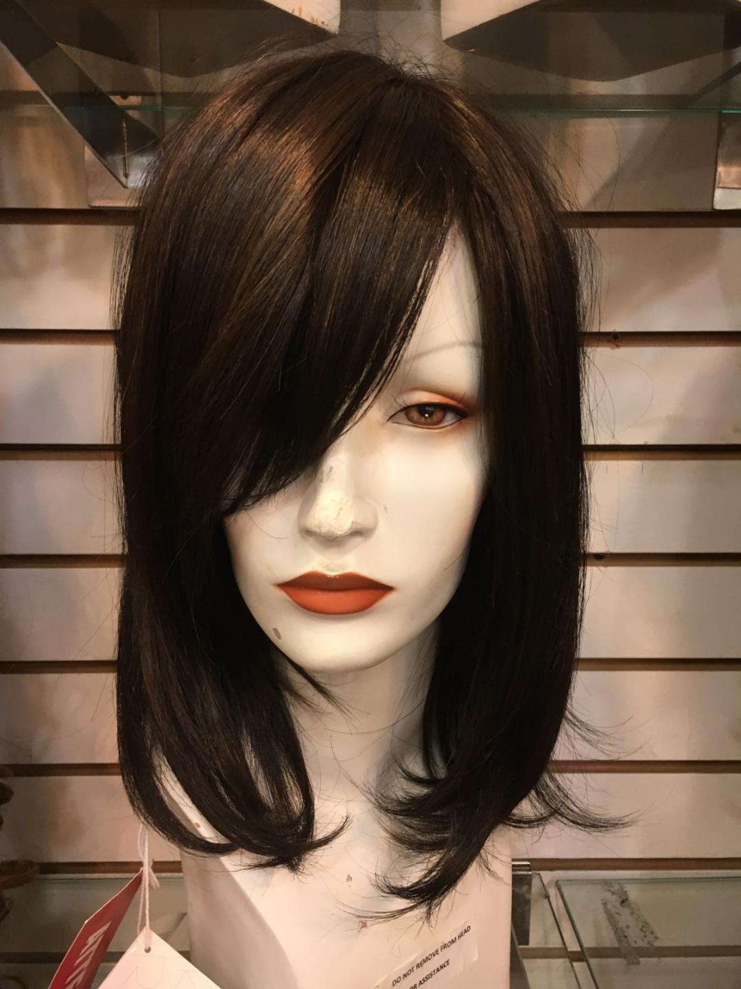 SIN CITY WIGS KENZIE BY NORIKO IN DARK CHOCOLATE MONOFILAMENT TOP SLEEK SEXY