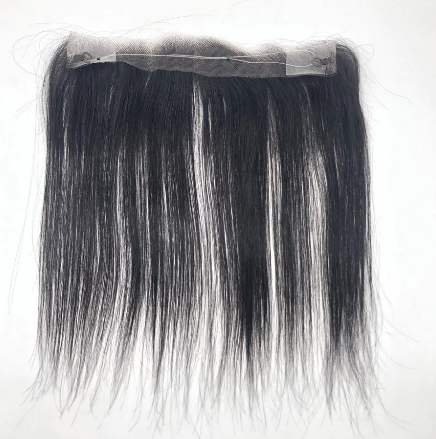 Lace Front Hairline 2“x12″HD Swiss Lace Natural Full Handmade Base Forehead Hair