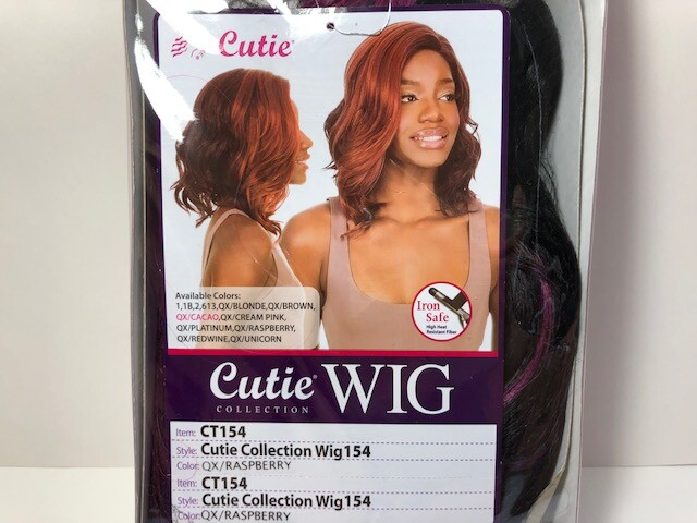 CHADE New Born Free Synthetic Cutie Collection Half Wig CT154 Color QX/Raspberry
