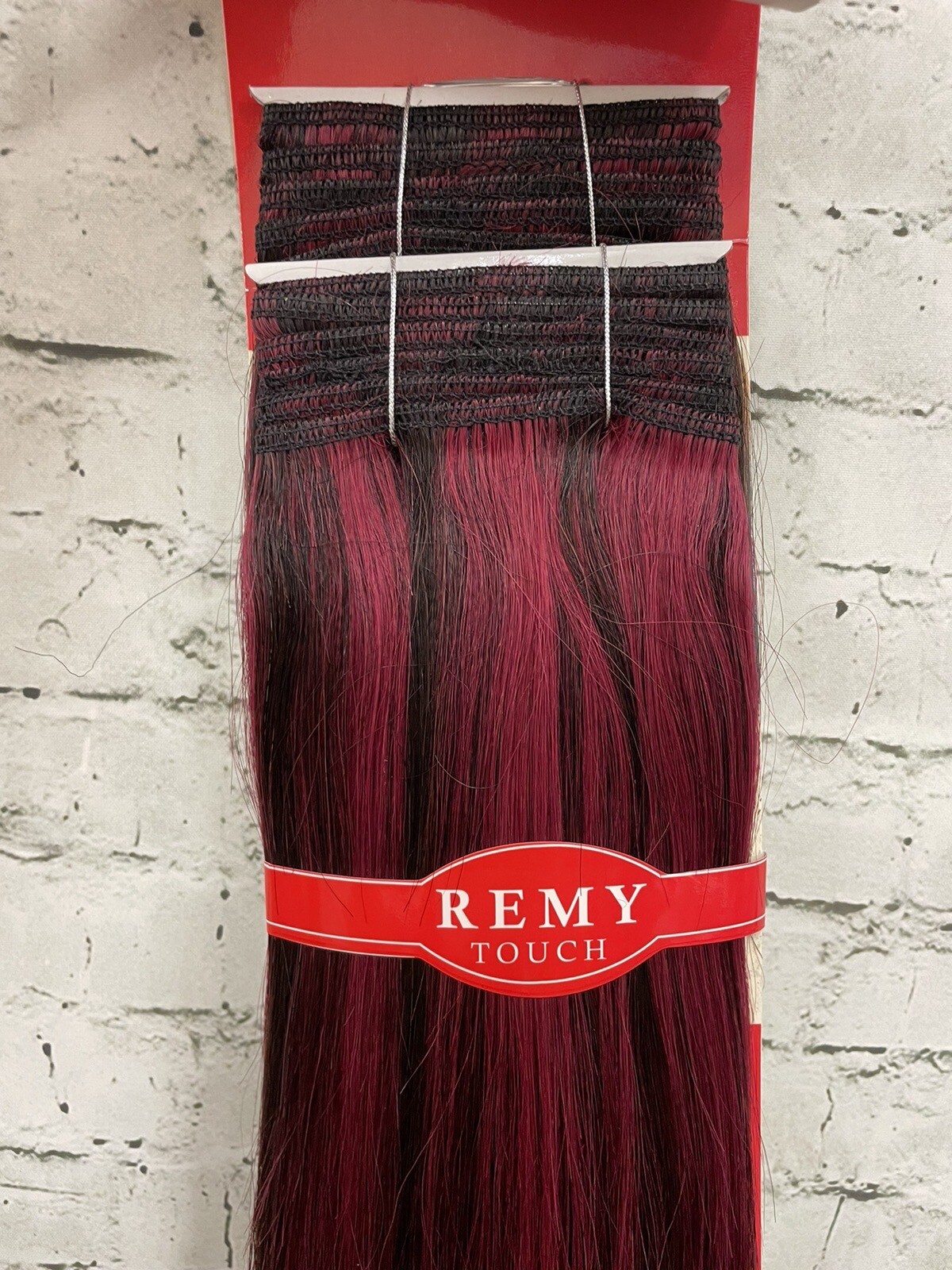 #F1B/BG Revlon 100% Human Hair Weaving extension 12″ NIP Off black/Burgundy
