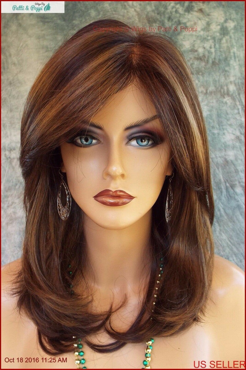 BOBBI Lace Front Monofilament Wig Envy Wigs Medium Brown E597 Long Straight Hair