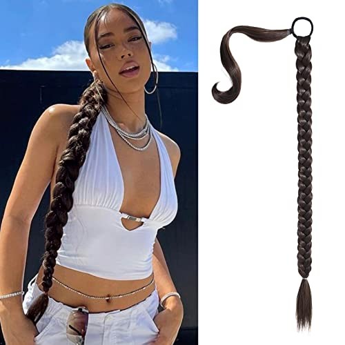 Upgraded Long Braid 1PCS 34 Inch (After Braided 30 Inch) 180 Gram Black Brown