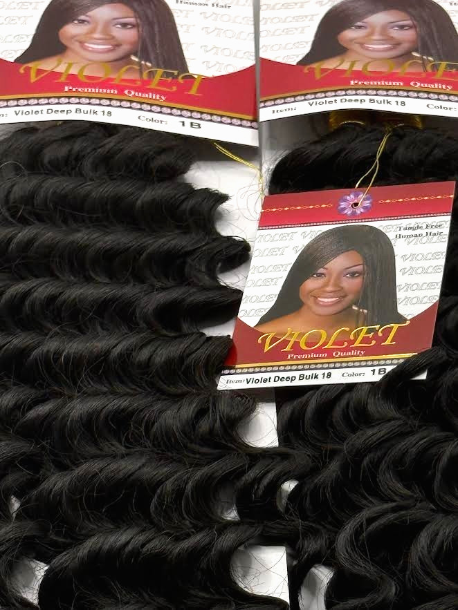 VIOLET DEEP BULK 18″ PREMIUM QUALITY TANGLE FREE HUMAN HAIR