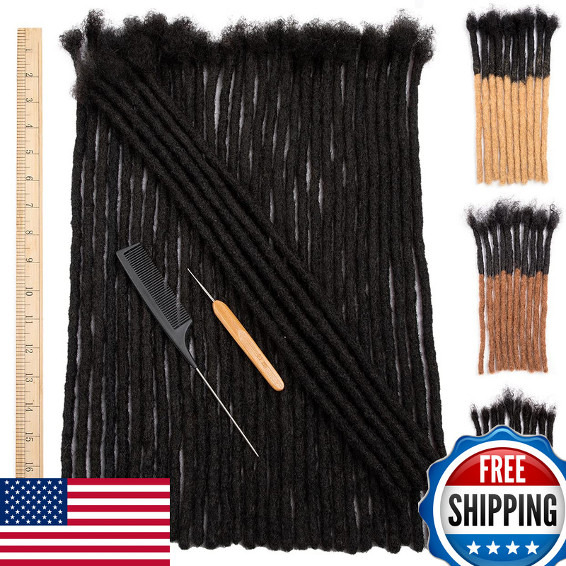 Originea Daixi 0.8Cm Width 18 Inch 20 Strands 100 Real Human Hair Dreadlock