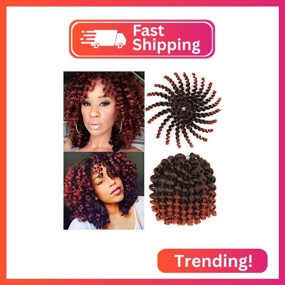 8 Inch 3 Pcs Jamaican Bounce African Collection Crochet Braiding Hair Wand Curly