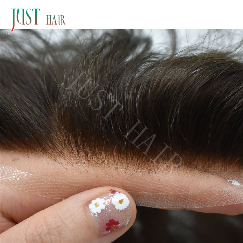 Men Toupee Hairpiece Full French LACE Basement Wig Human Hair Replacement System