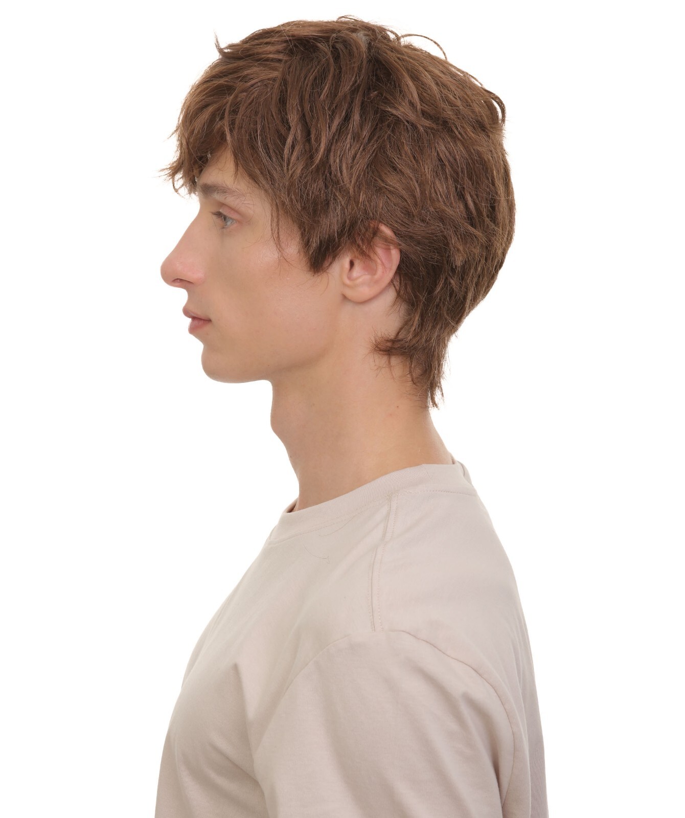 Adult Men’s Wizard Brown Wavy Wig | Best for Halloween | Flame-retardant,HM-1585