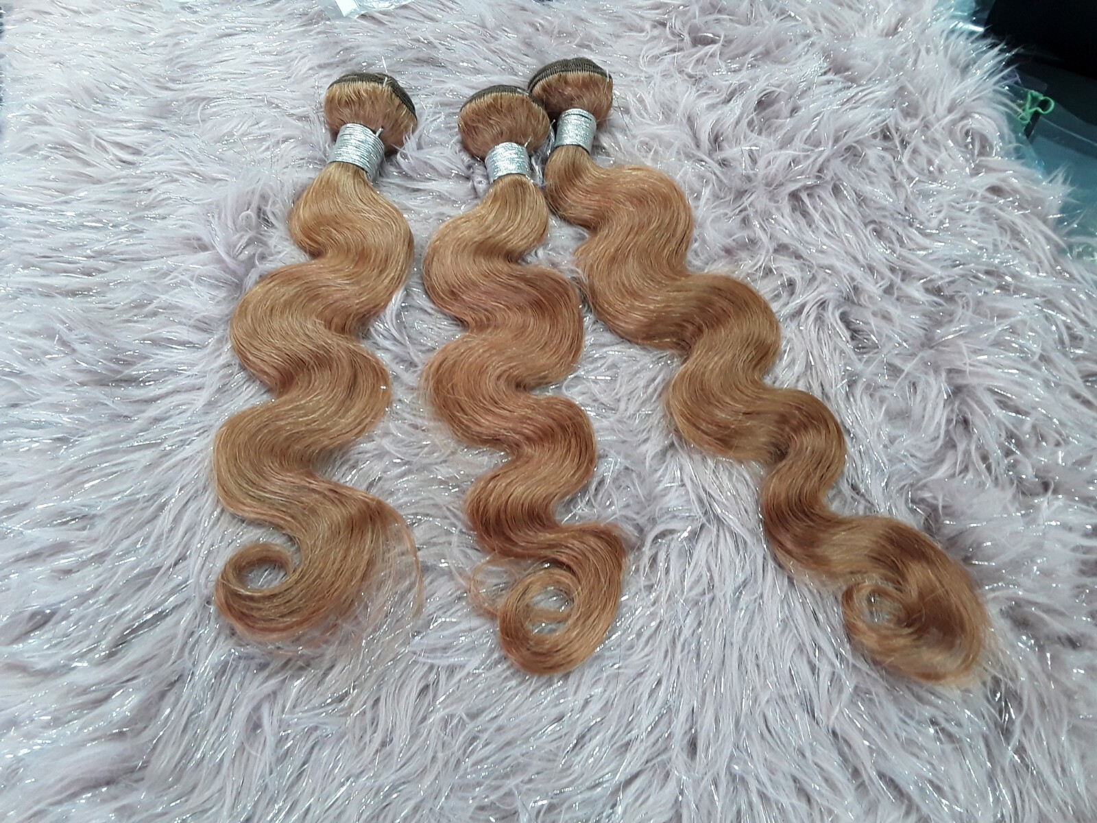 12AA 18+20+22INCHES BRAZILIAN HUMAN HAIR BODY WAVES AUBURN BROWN COLOUR 30# 300g