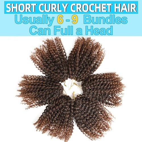 8 Inch Short Passion Twist Hair 6 Bundles Kinky Curly 6Bundles8 Inch 1B/30#