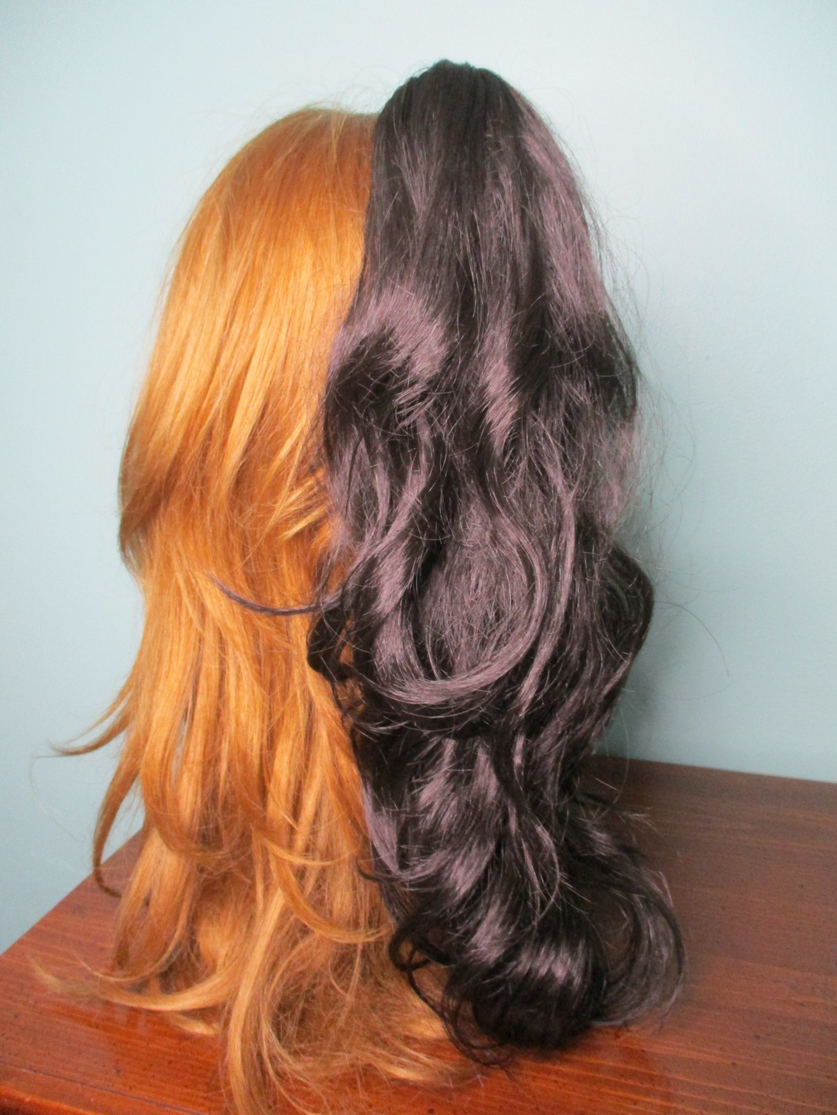 20″ dark brown #5 wavy long hair CLAW CLIP hair EXTENSION clip on PONYTAIL