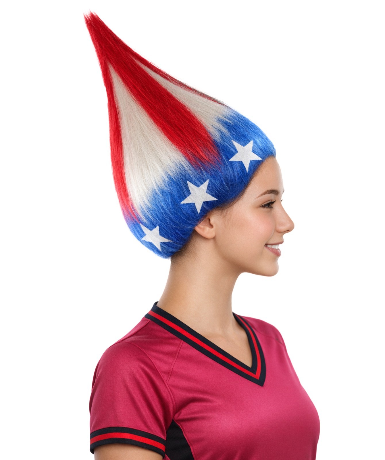 Fun Troll Wigs, Multiple Snack and Flag Options, Premium Breathable Capless Cap