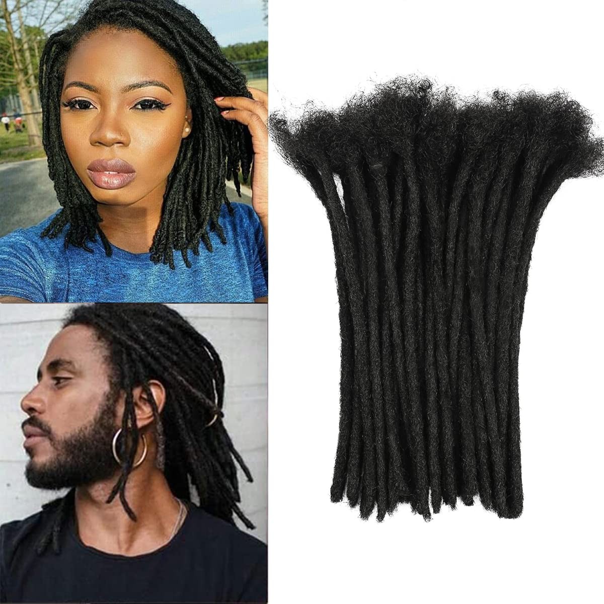 Luckroce Human Hair Loc Extensions Bundles Width 100 Permanent Huamn Hair 6