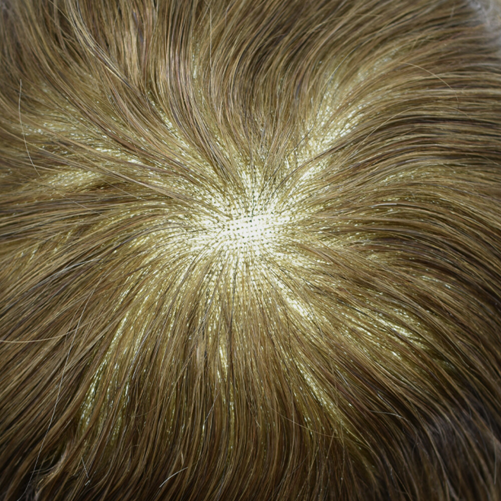 Mens Toupee Hairpiece French Lace Hair System Units Poly Skin Around Wig for Men
