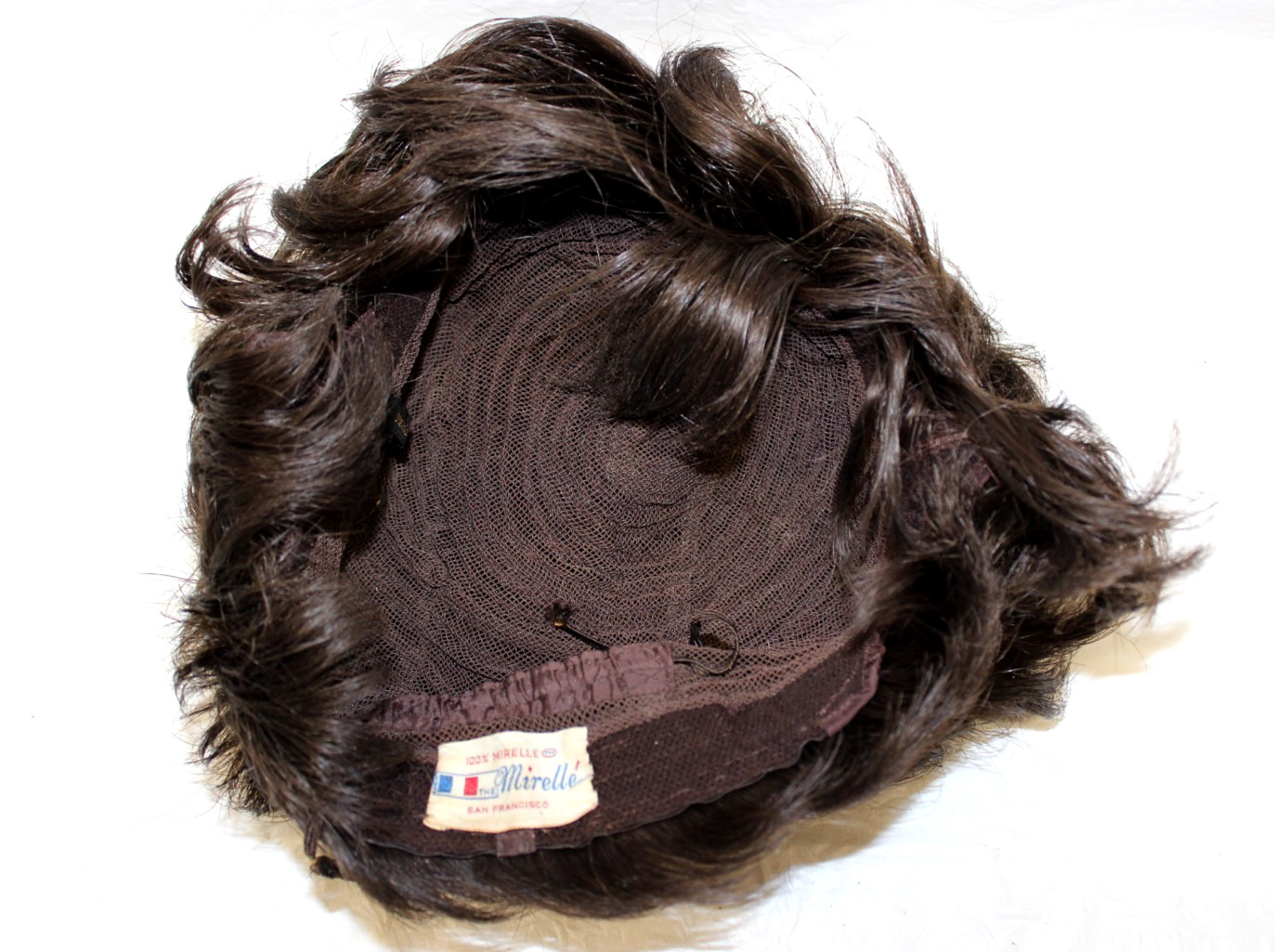 VINTAGE MIRELLE CO SAN FRANCISCO SHORT CUT WIG BROWN BRUNETTE COSPLAY HAIRPIECE