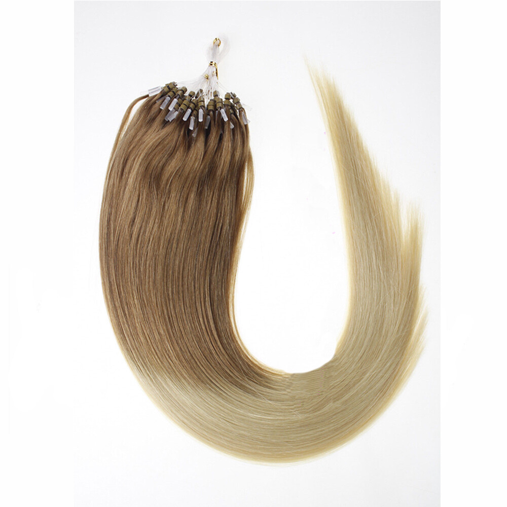 Micro Link Loop Tip Human Hair Extensions Micro Beads Double Drawn Thick 1g/s 9A