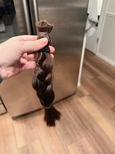 human hair ponytail haircut dark brown 12 inches