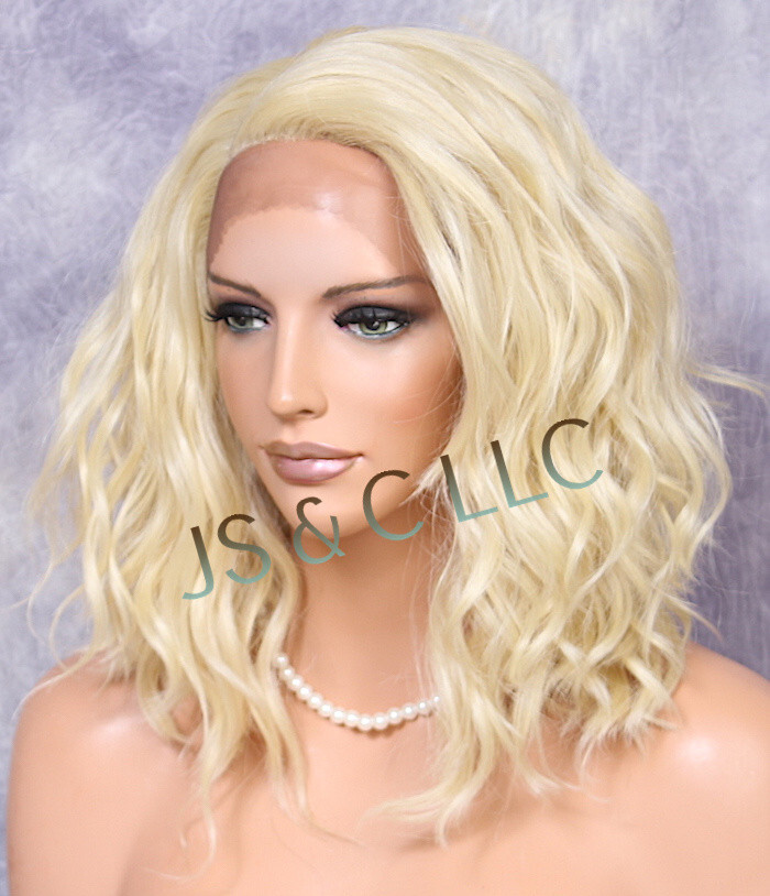 Human Hair blend Heat OK Full Lace Front Wig Blonde Super Natural ppq 613 NWT