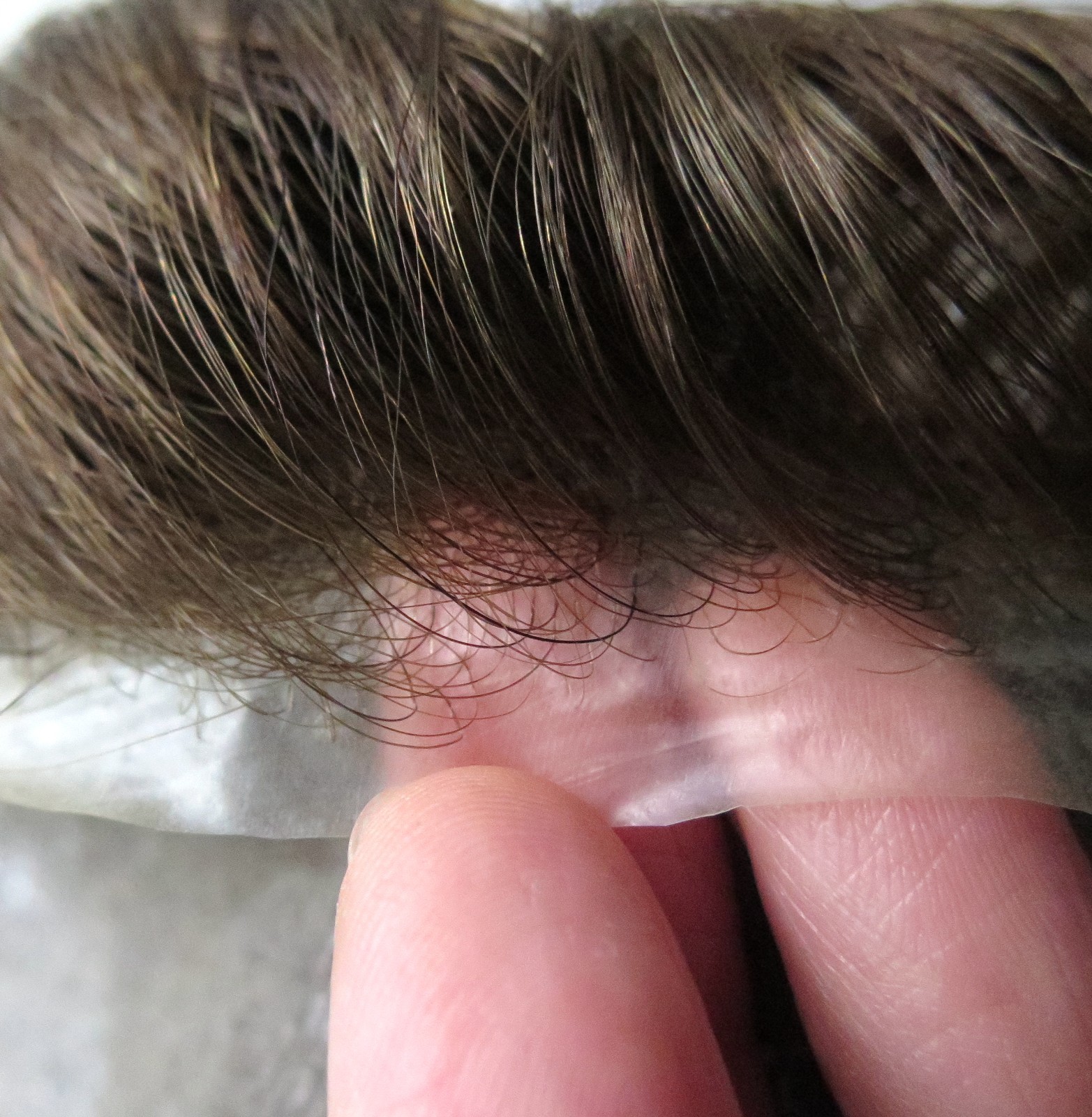 Toupee Human Hair for Men Replacement System Hairpiece 0.05mm Thin Skin BIO #6