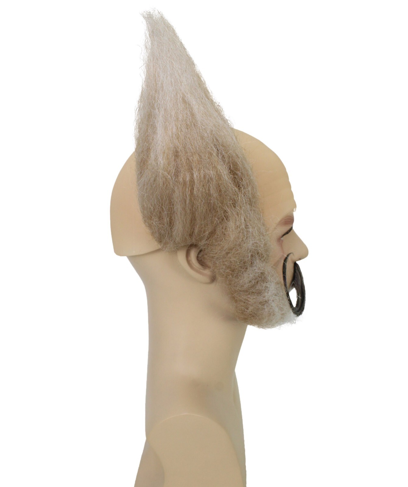 HPO Adult Blonde Side Hair Bald Wig with Mustache, HM-1667