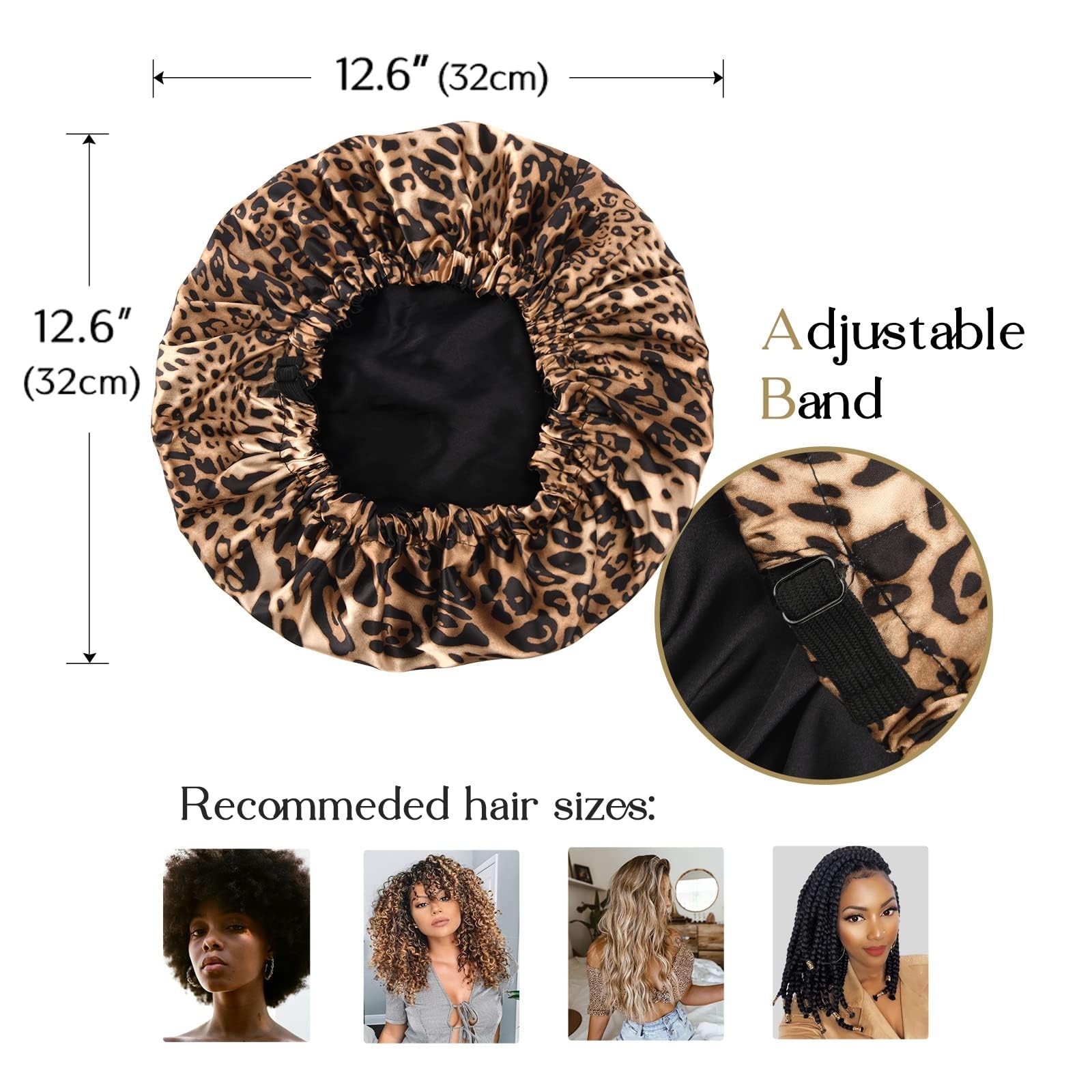 YANIBEST Adjustable Satin Bonnet Double Layer Hair Bonnet for Sleeping Bonnet…