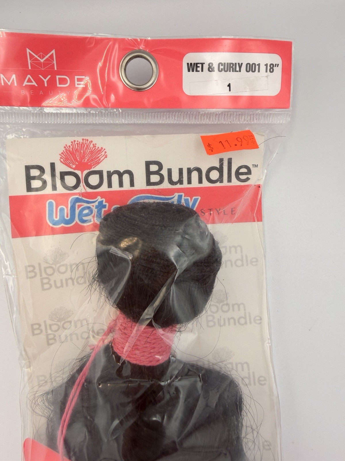 Mayde Beauty Bloom Bundle Synthetic Hair Weave Wet & Curly 001 – 18″ Length