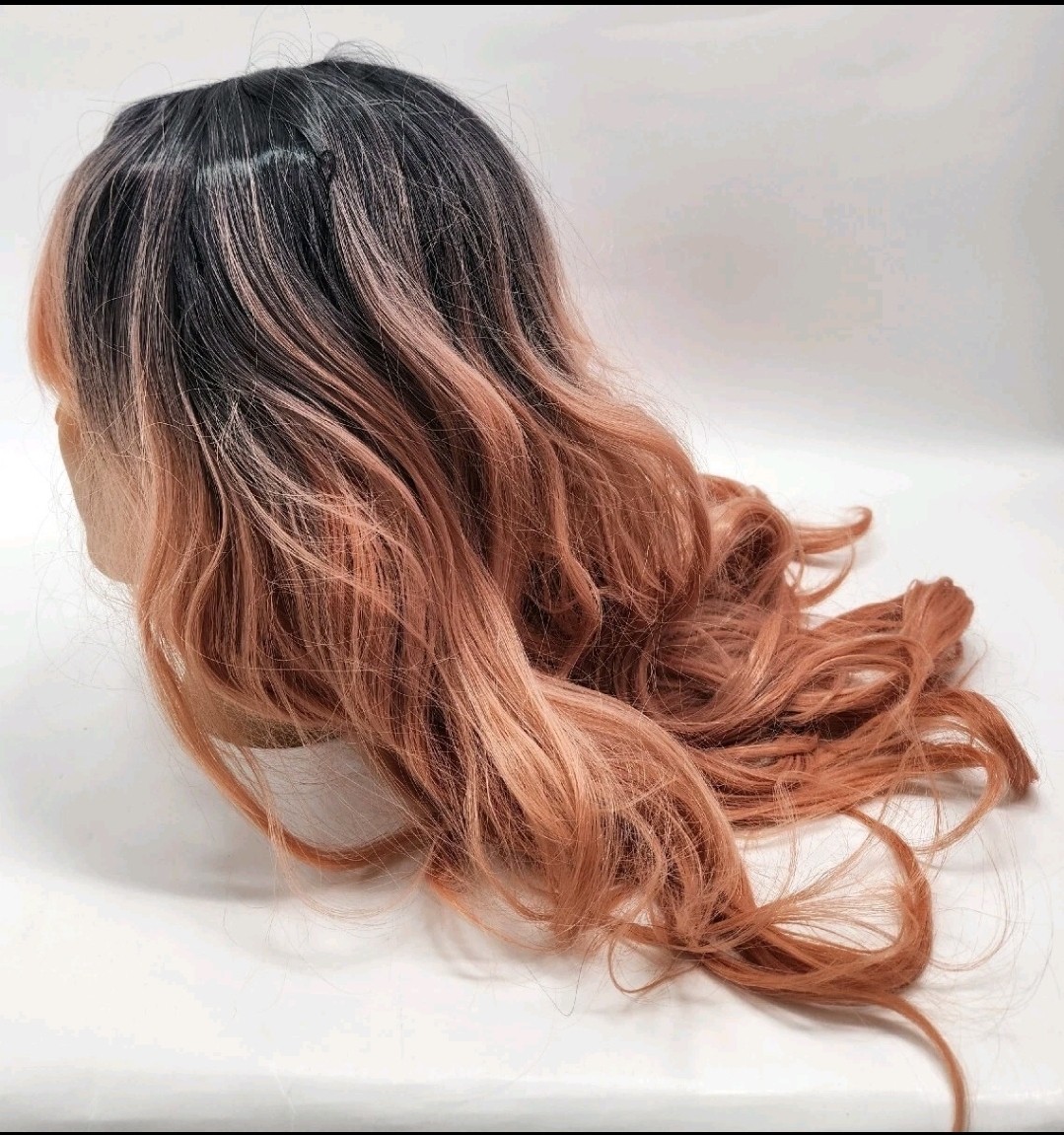 Bogsea Wig Nwt 22in Brown And Pink in One Size fits all Come With Head Cap
