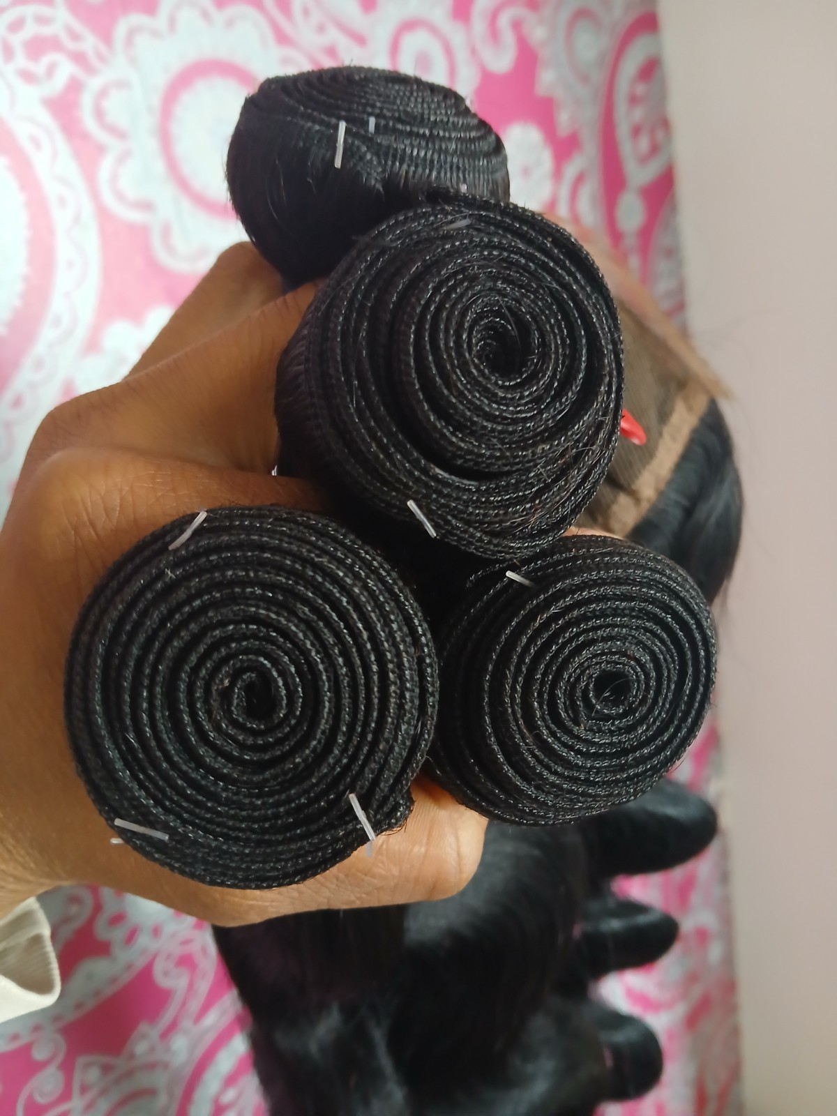 12A BRAZILIAN HUMAN HAIR 30+30+30+30&26INCH CLOSURE BODY WAVE NATURAL BLACK 450g