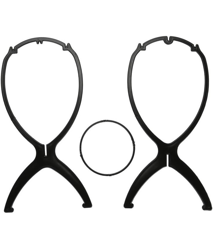 Portable Wig Stand Holder-Display Support Folding Air Dry Wig Bracket-Salon Use