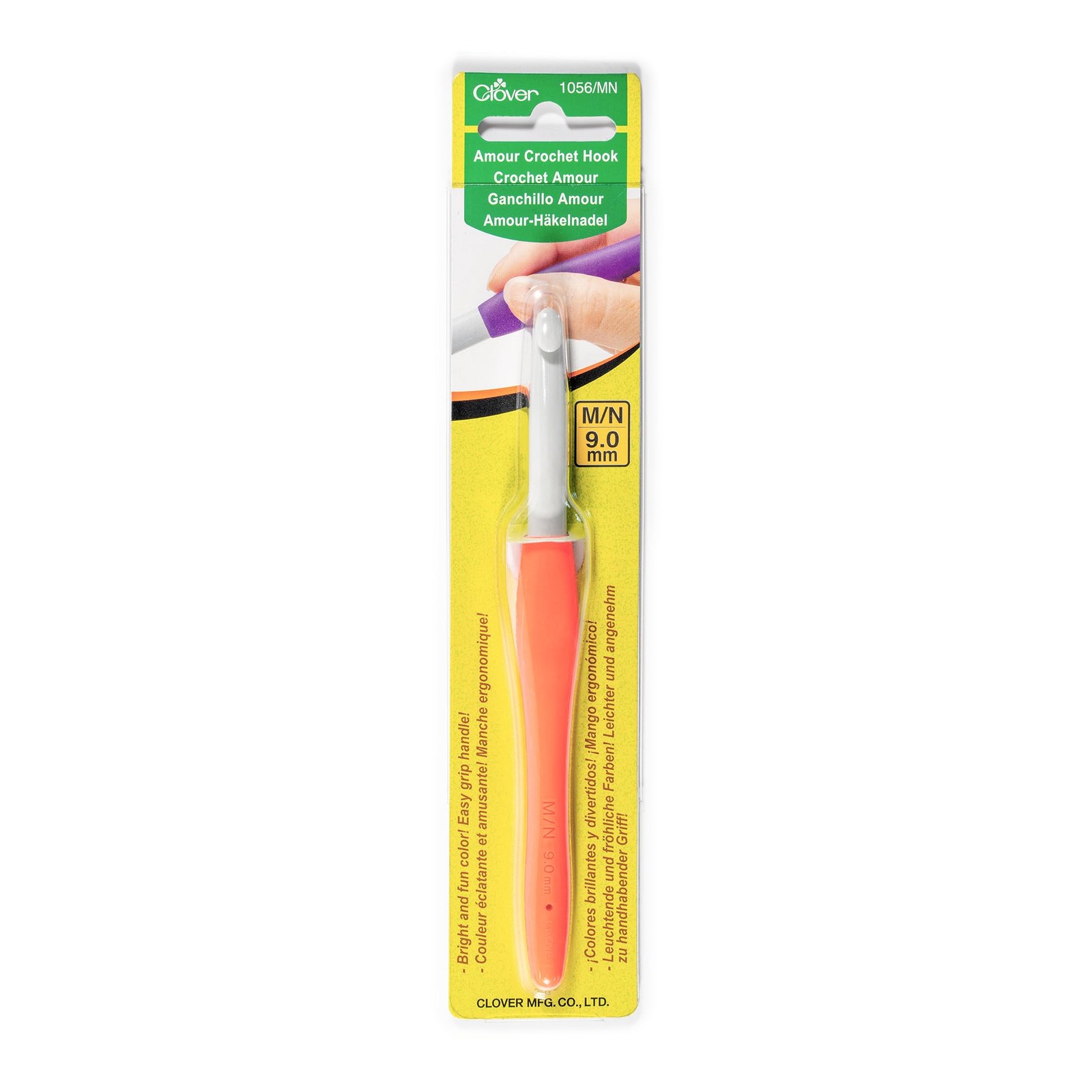 Clover 1056/MN Amour Crochet Hook, Size 1 Count (Pack of 1), multi-colored