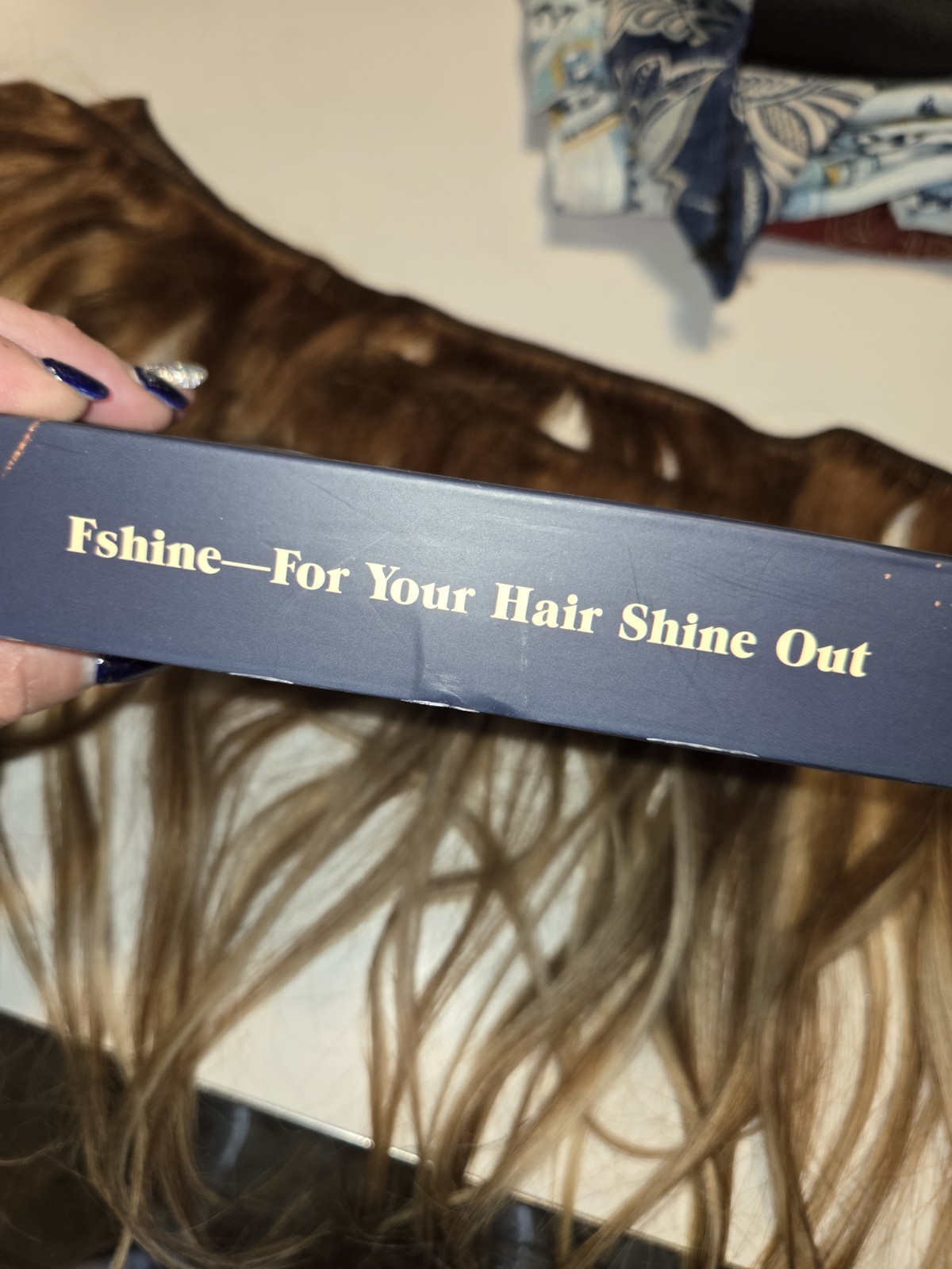 Weft F Shine Hair extensions blonde highlights