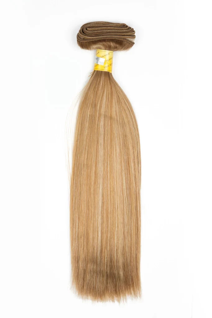 Bohyme Gold Machine-Tied Weft Silky Straight Remi Human Hair 18″ Color D14/BL22