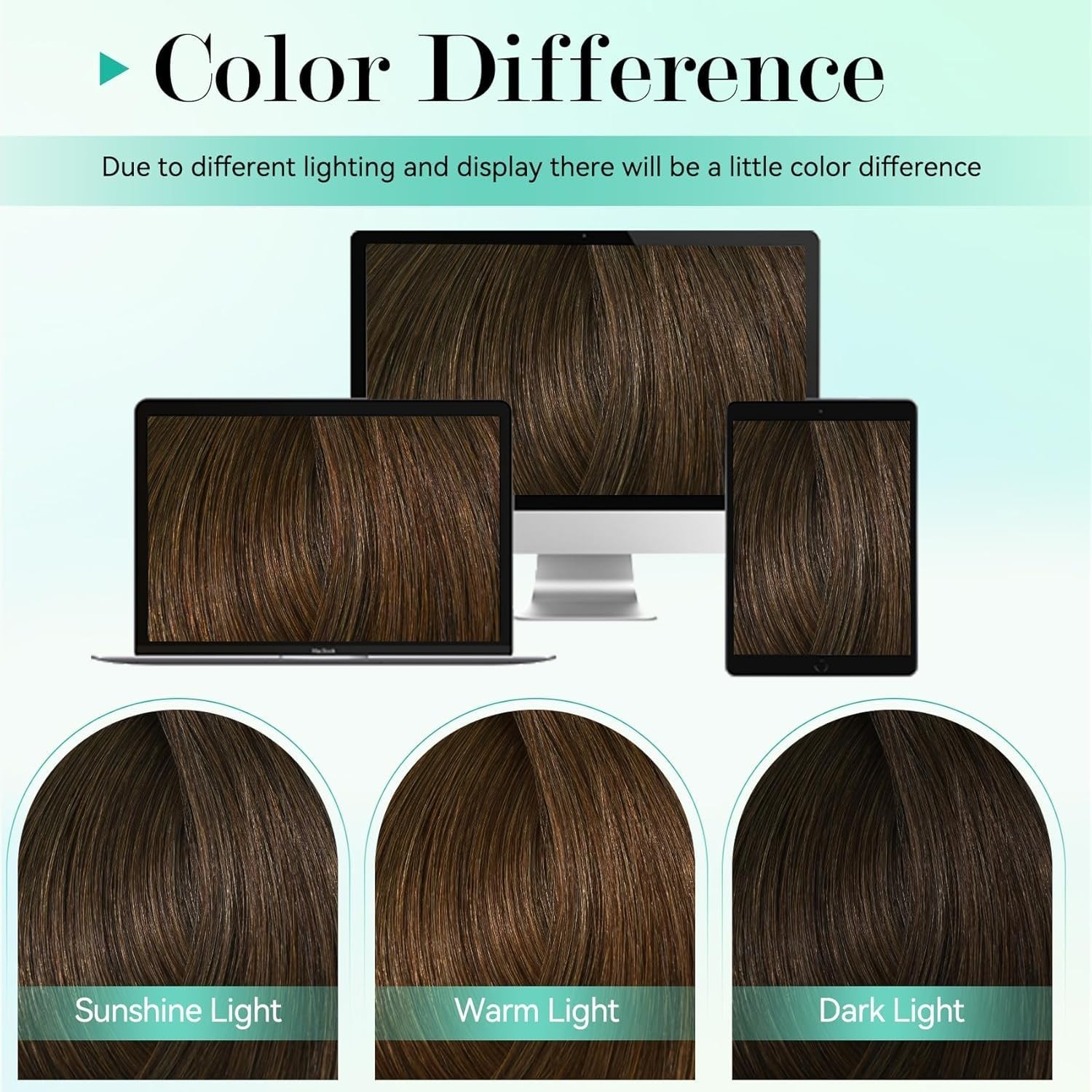 22″ Medium Brown Clip-in Hair Extensions, 115g Real Human Hair, Soft Straight Re